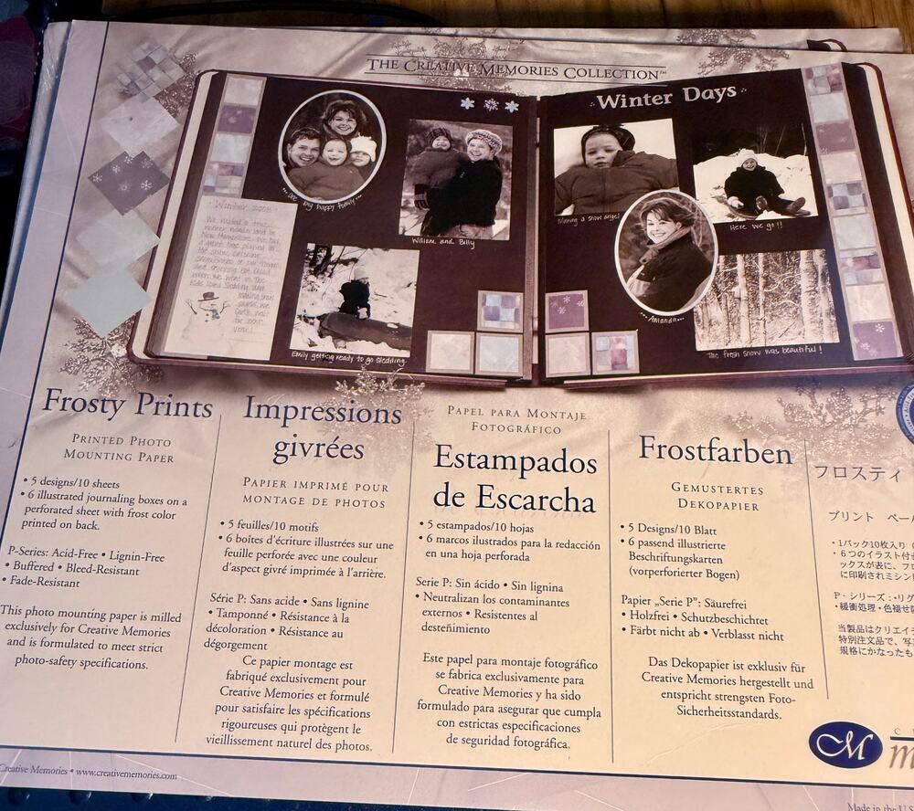 Creative Memories - Frosty Prints Printed Photo Mounting Paper